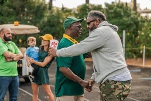 Greetings at Homecoming 2025 football game