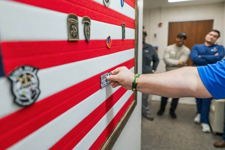 Patch board is unveiled at the Military & Veteran Center