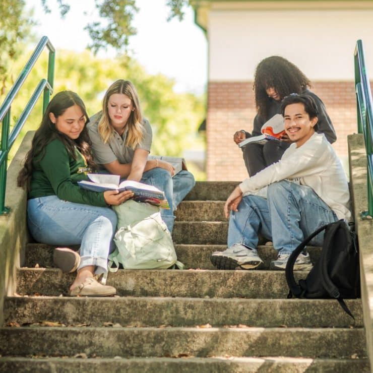 Students meet on the Methodist University Campus