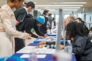 Students attend a career fair