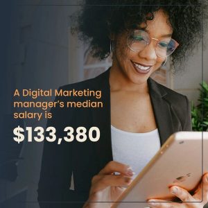 A digital marketing manager's median salary is $133,380