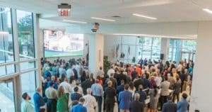 The crowd at the ceremony