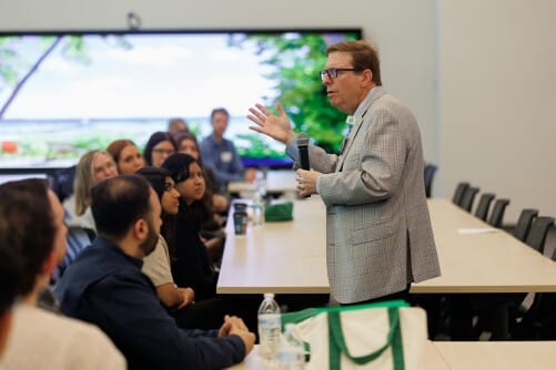 Dr. Hershey Bell addresses medical students