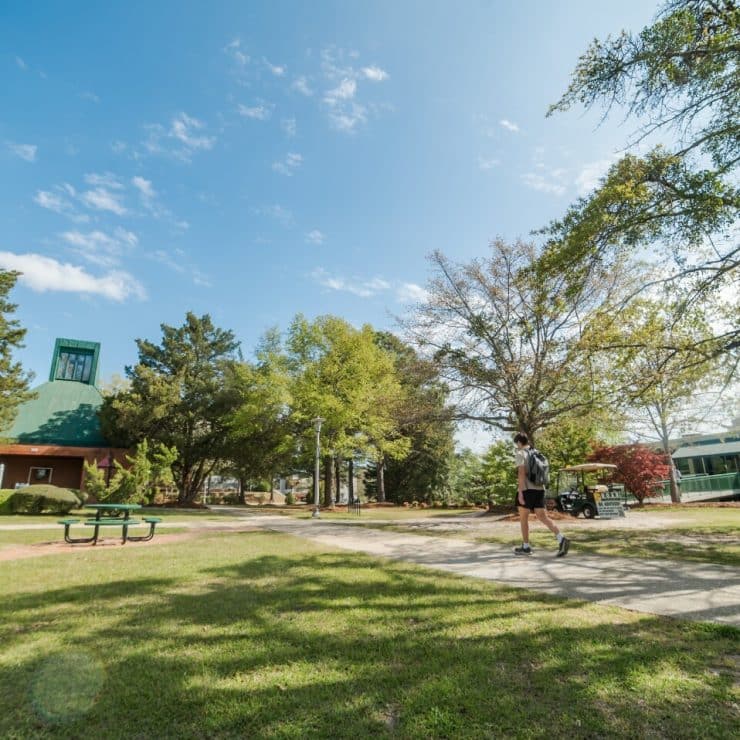 A photo of the central quad of campus