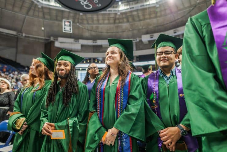 Students at Commencement
