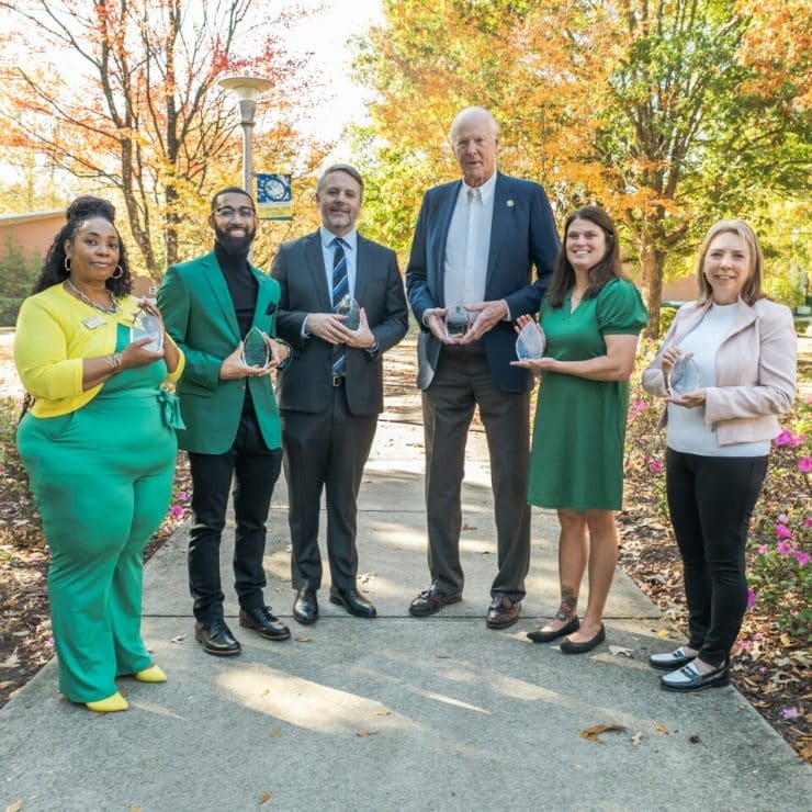 2025 Alumni Association Award Winners: Shauna Armstrong, Vincent Awong-Cole, Darl Champion Jr., Franklin Clark, Kim Dresser, Samantha Inczausksis