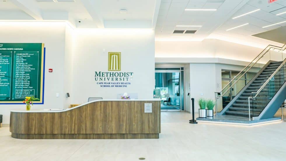 Methodist University Cape Fear Valley Health School of Medicine Lobby