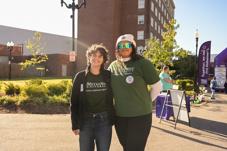 Sadie Thomas (Physician Assistant Program) and Sydney Vowels (Doctor of Physical Therapy Program)