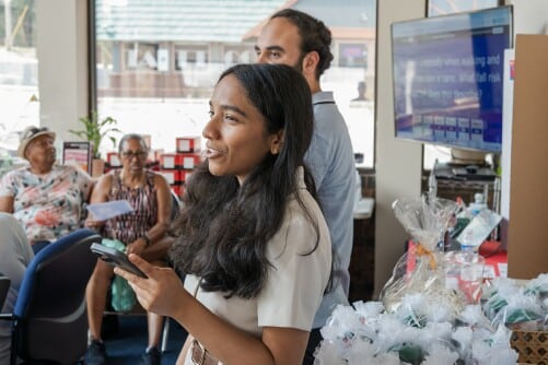 Medical School students at the Fall into Health community event